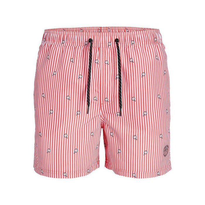 Costum de Baie Bărbați PSTFIJI JJSWIM MINI STRIPE LY  Jack & Jones 12227350 Roz
