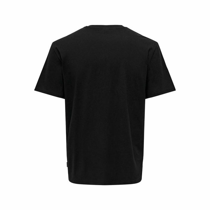 Tricou cu Mânecă Scurtă Bărbați Only & Sons Onskolton Reg Beach Negru