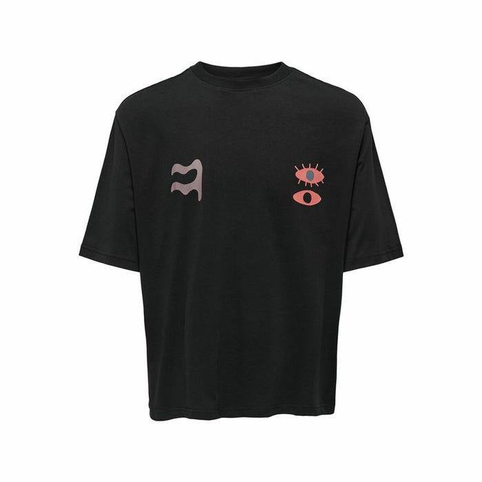 Tricou cu Mânecă Scurtă Bărbați Only & Sons Onslenny Ovz Element  Negru