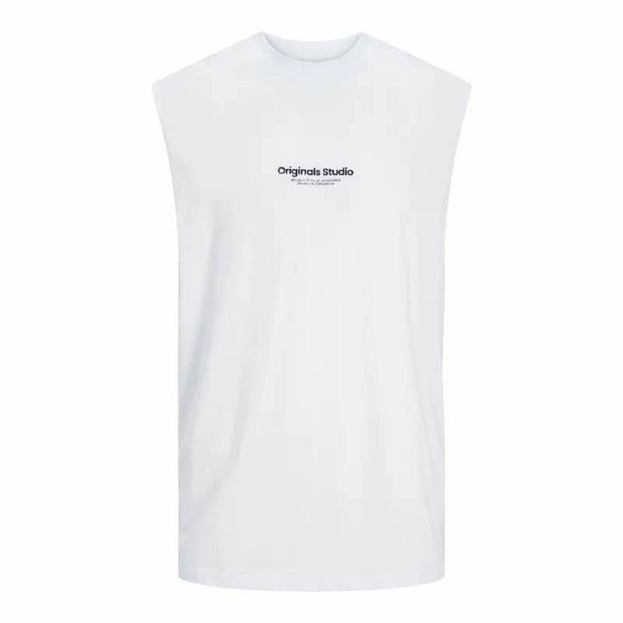 Tricou de Bărbați fără Mâneci Jack & Jones  Jovesterbro Alb