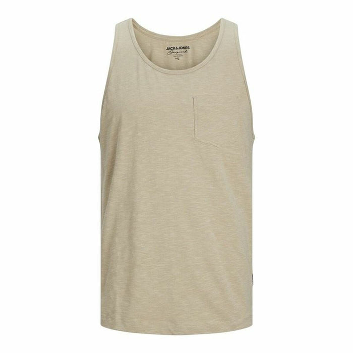 Tricou cu Bretele Bărbat Jack & Jones Jortampa Slub Bej