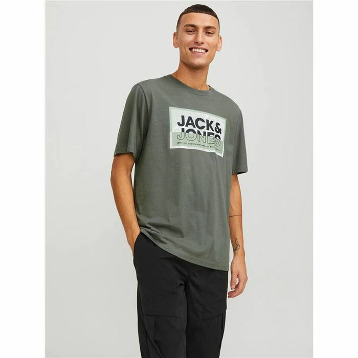 Tricou cu Mânecă Scurtă Bărbați Jack & Jones logan Verde inchis Bărbați