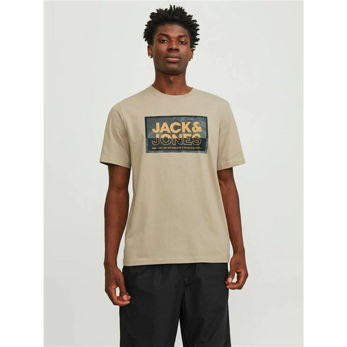 Tricou cu Mânecă Scurtă Bărbați Jack & Jones logan Gri Bărbați