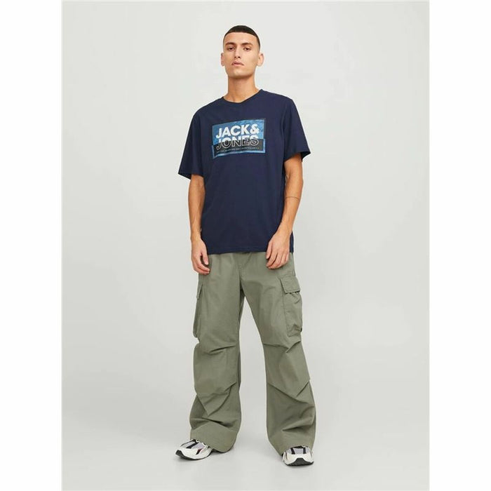 Tricou cu Mânecă Scurtă Bărbați Jack & Jones logan Albastru Bărbați
