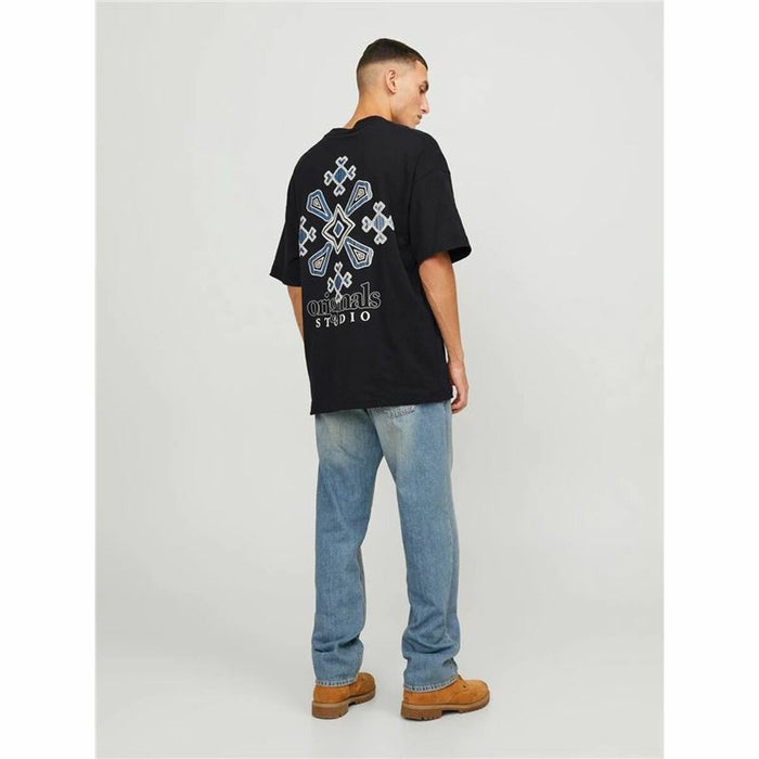 Tricou cu Mânecă Scurtă Bărbați Jack & Jones bari Back Negru Bărbați