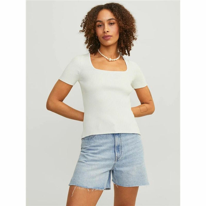 Tricou cu Mânecă Scurtă Femei Jxsky Ss Jack & Jones Cloud Dancer Alb cald