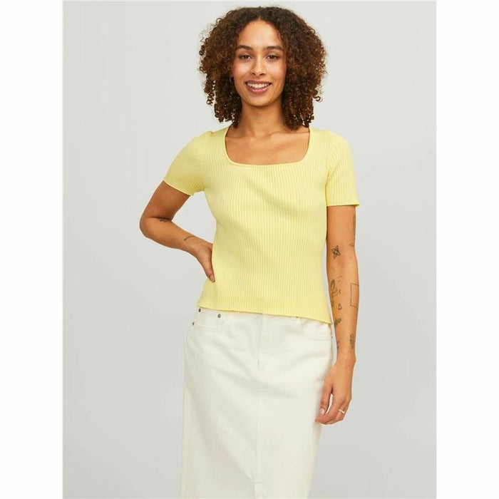 Tricou cu Mânecă Scurtă Femei Jxsky Ss Jack & Jones French Vanilla Galben