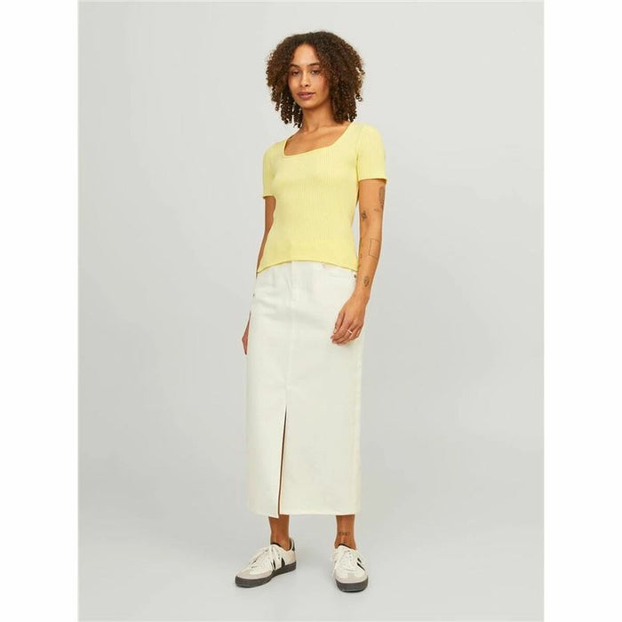 Tricou cu Mânecă Scurtă Femei Jxsky Ss Jack & Jones French Vanilla Galben