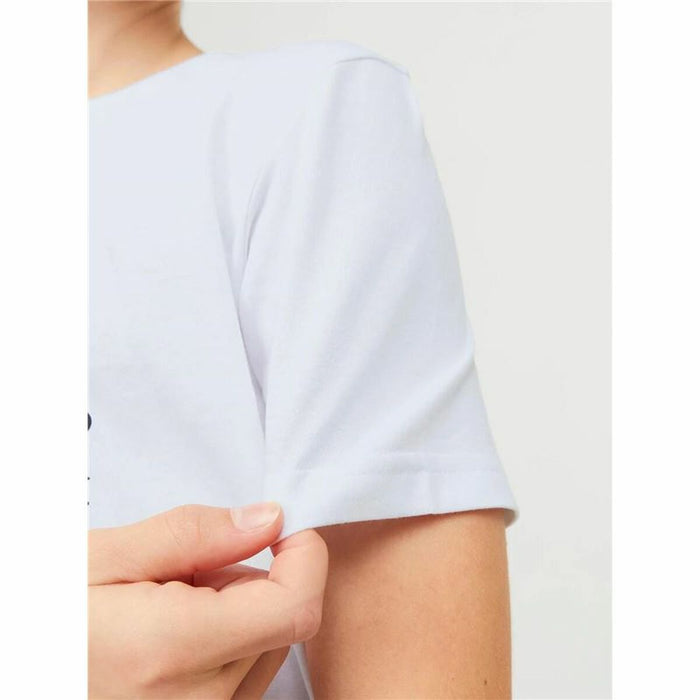 Tricou cu Mânecă Scurtă pentru Copii Jack & Jones Jorheavens Alb