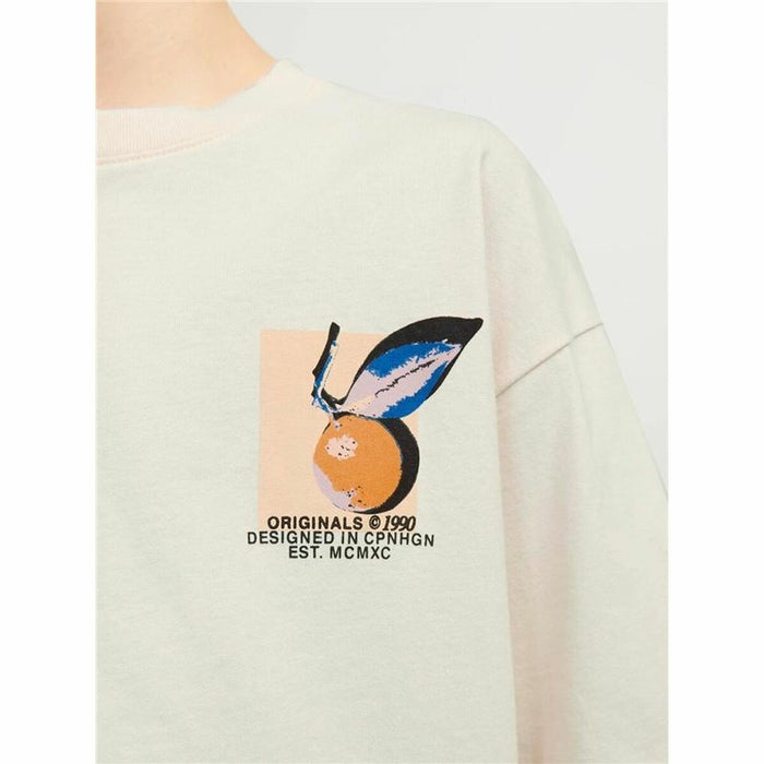 Tricou cu Mânecă Scurtă pentru Copii Jack & Jones tampa Back Bej