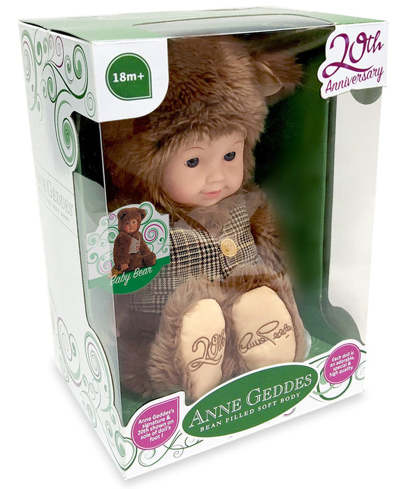 Păpușă Anne Geddes Baby Bear, 30 cm, 18+ luni