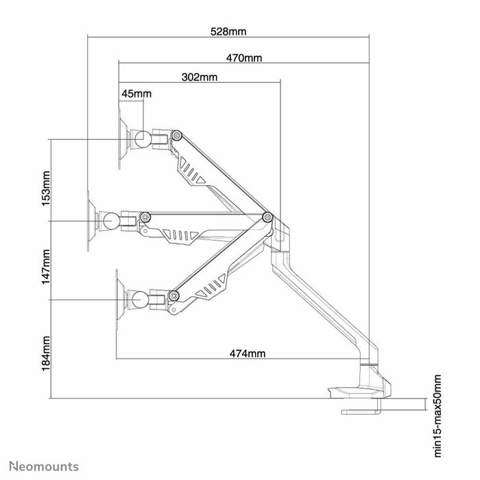 Suport de Masă pentru Ecran Neomounts FPMA-D750WHITE