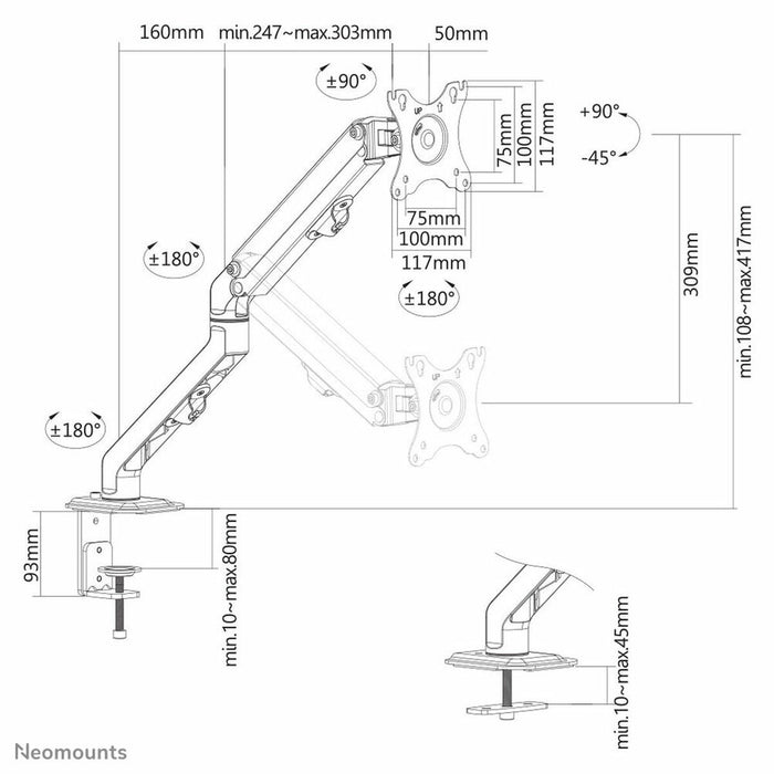 Suport de Masă pentru Ecran Neomounts FPMA-D650BLACK