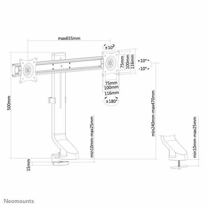 Suport de Masă pentru Ecran Neomounts FPMA-D860DBLACK