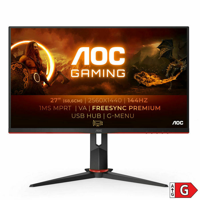 Monitor AOC Q27G2U/BK Negru sRGB 1,8 m