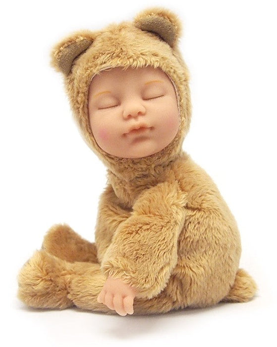 Păpușă Anne Geddes Baby Bear, 23 cm, caramel, 18+ luni