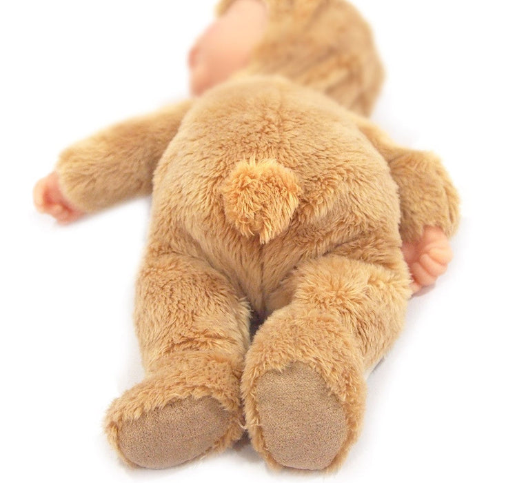 Păpușă Anne Geddes Baby Bear, 23 cm, caramel, 18+ luni