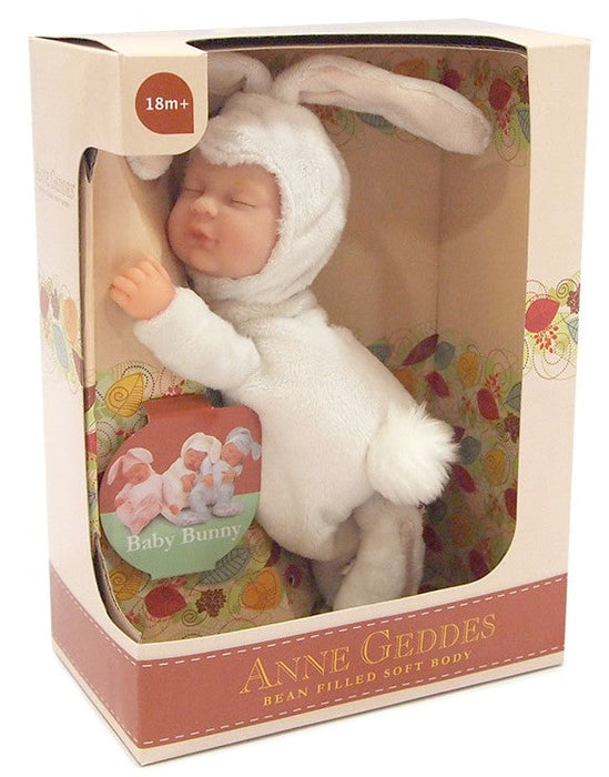Păpușă Anne Geddes Baby Bunny, pui de iepuraș, 23 cm, 18+ luni