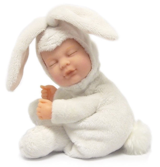 Păpușă Anne Geddes Baby Bunny, pui de iepuraș, 23 cm, 18+ luni