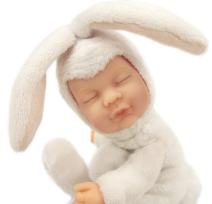 Păpușă Anne Geddes Baby Bunny, pui de iepuraș, 23 cm, 18+ luni