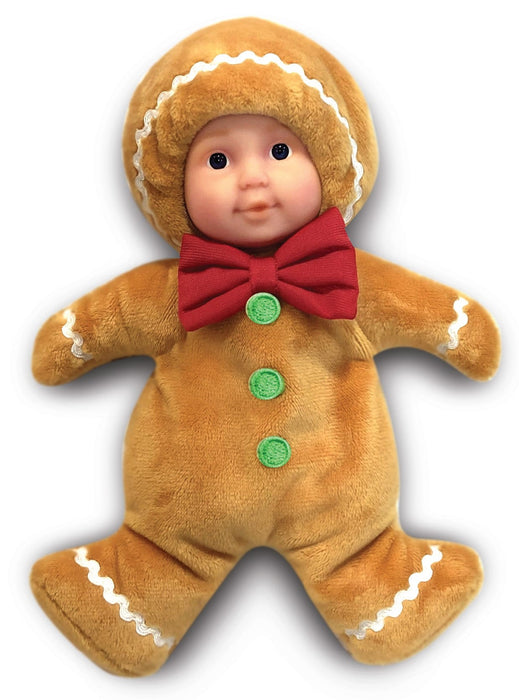 Păpușă Anne Geddes Christmas Collection, Omuleț turtă dulce, 23 cm, 18+ luni