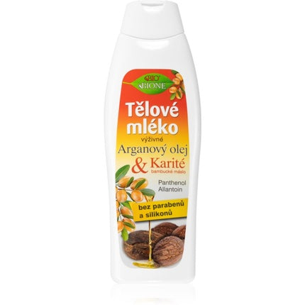 Lapte de corp Bione Cosmetics cu ulei de argan și karité, 500 ml