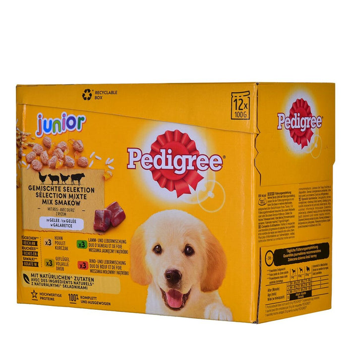 Hrană umedă Pedigree unior Selection Pui Vițel Carne de oaie Păsări 100 g 12 x 100 g