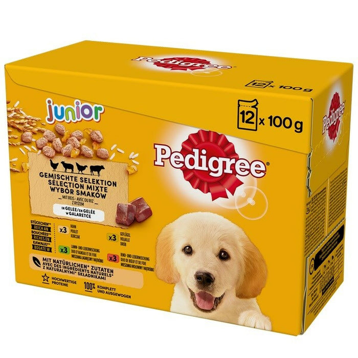 Hrană umedă Pedigree unior Selection Pui Vițel Carne de oaie Păsări 100 g 12 x 100 g
