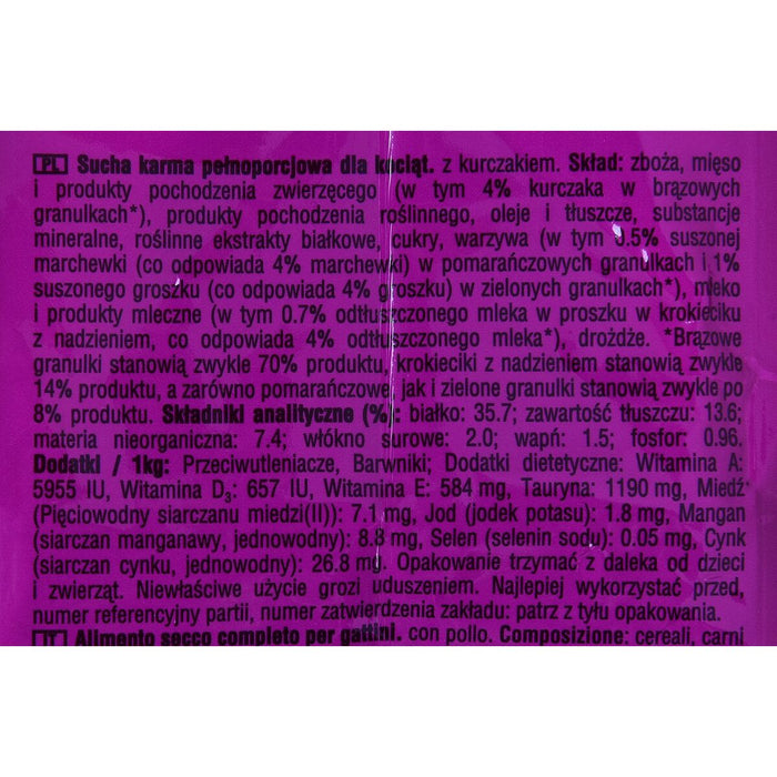 Mâncare pentru pisici Whiskas Junior 2-12 Pui 1,4 Kg