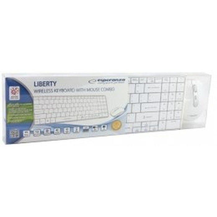 Tastatură și Mouse Esperanza EK122W Alb QWERTY