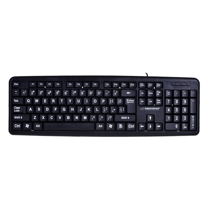 Tastatură Esperanza EK129 Negru Engleză QWERTY