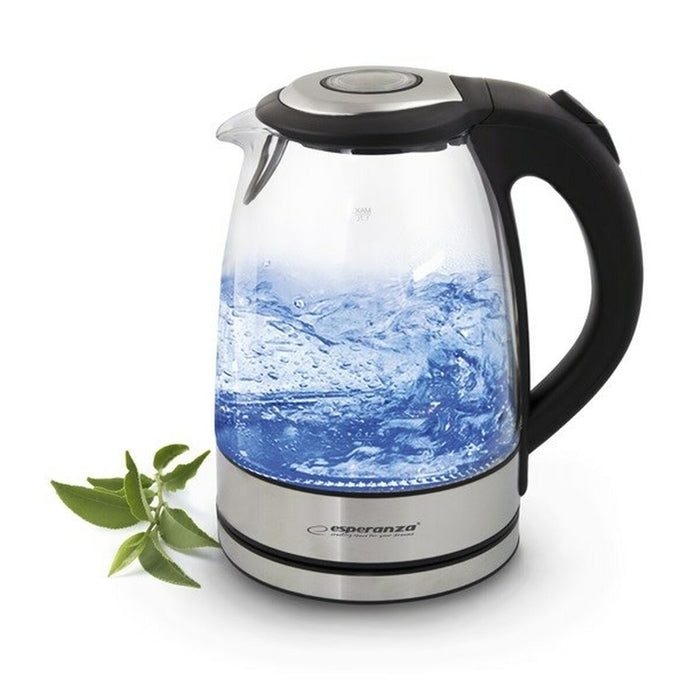 Fierbător Esperanza EKK012  Negru Sticlă Plastic 2200 W 1,7 L