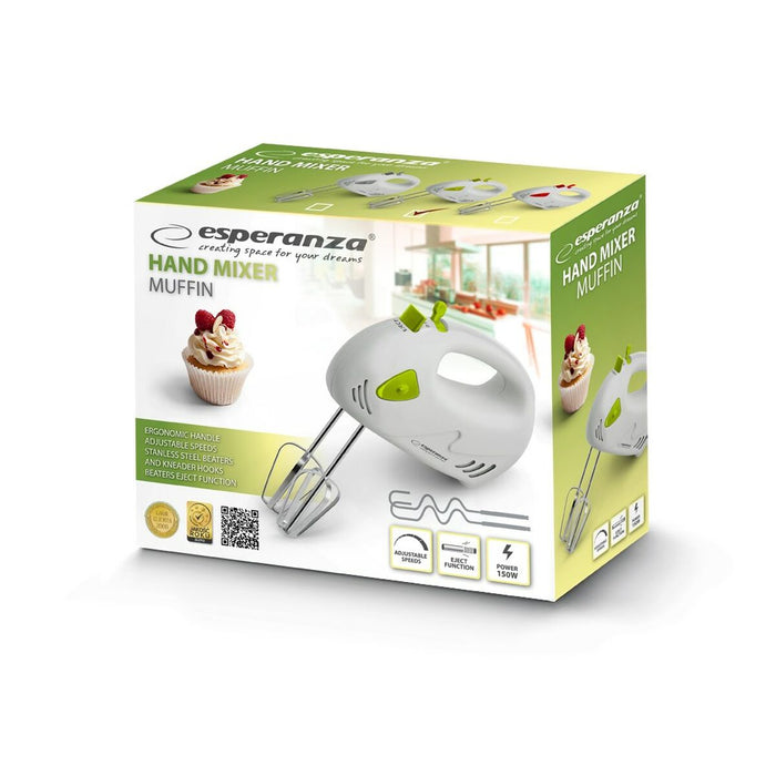 Mixer Manual Esperanza EKM007G Alb Verde 150 W