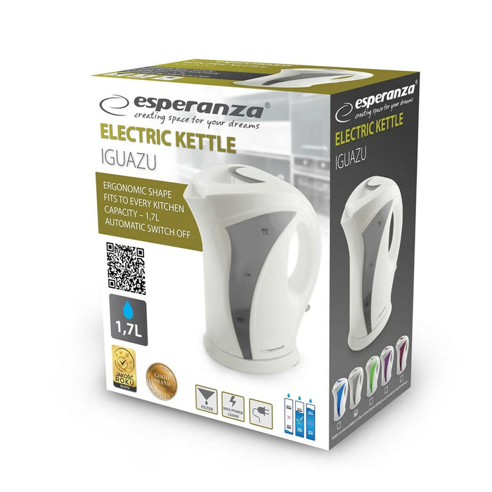 Fierbător Esperanza EKK018E  Alb Gri Plastic 2200 W 1,7 L