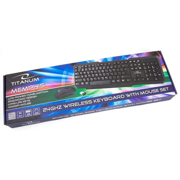 Tastatură și Mouse Titanum TK108 Negru Qwerty US