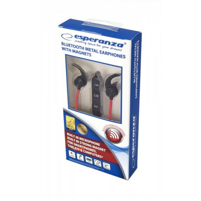 Căști Bluetooth Sportive Esperanza EH186K Negru Roșu