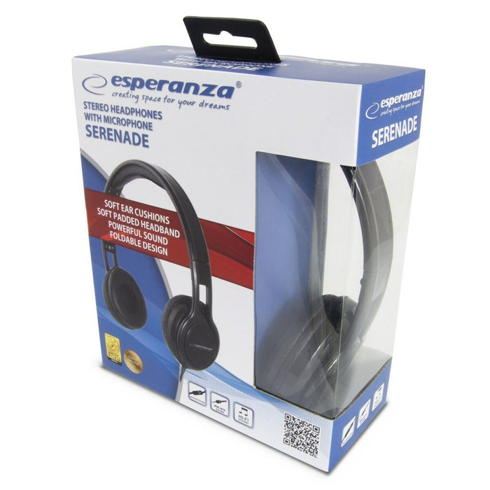 Căști cu Microfon Esperanza EH211K Negru