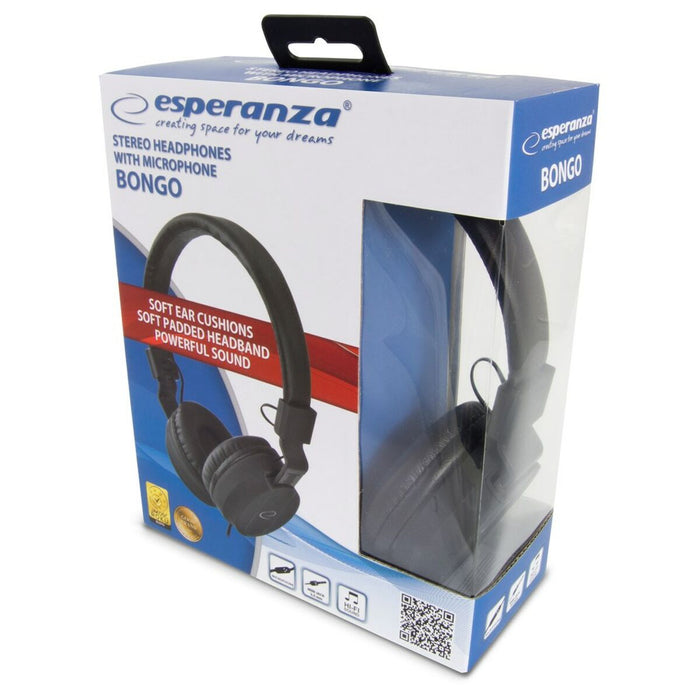 Căști cu Microfon Esperanza EH212K Negru