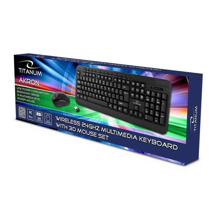 Tastatură și Mouse Titanum TK109 Negru