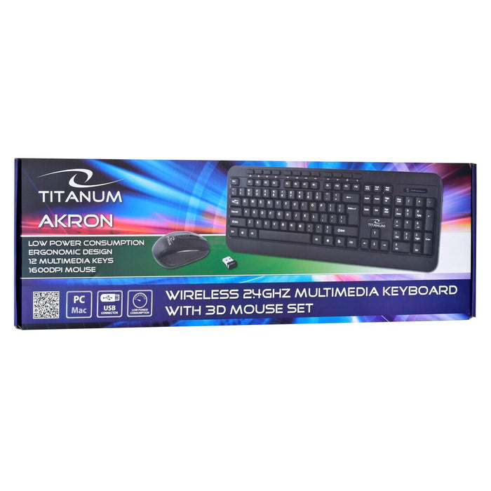 Tastatură și Mouse Titanum TK109 Negru