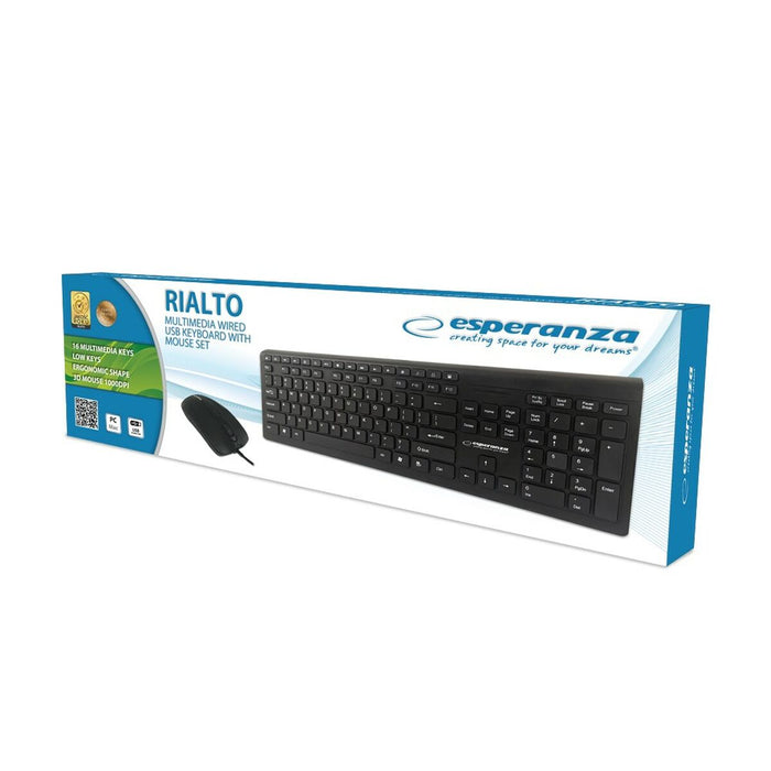 Tastatură și Mouse Esperanza EK138 Alb