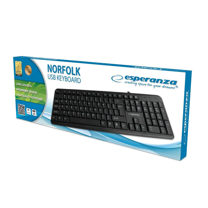Tastatură Esperanza EK139 Negru Monocrom Polonez QWERTY