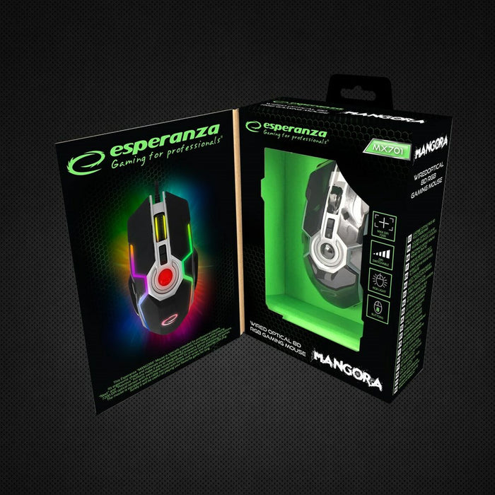 Mouse Esperanza EGM701 Multicolor Cu imprimeuri 7200 dpi