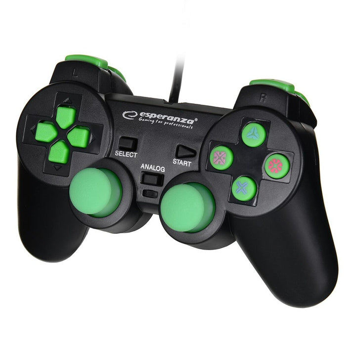 Telecomandă Jocuri Gaming Esperanza EGG107G USB 2.0 Negru Verde PC PlayStation 3