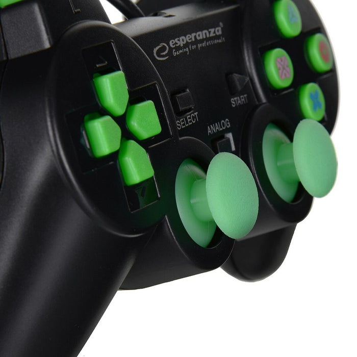 Telecomandă Jocuri Gaming Esperanza EGG107G USB 2.0 Negru Verde PC PlayStation 3