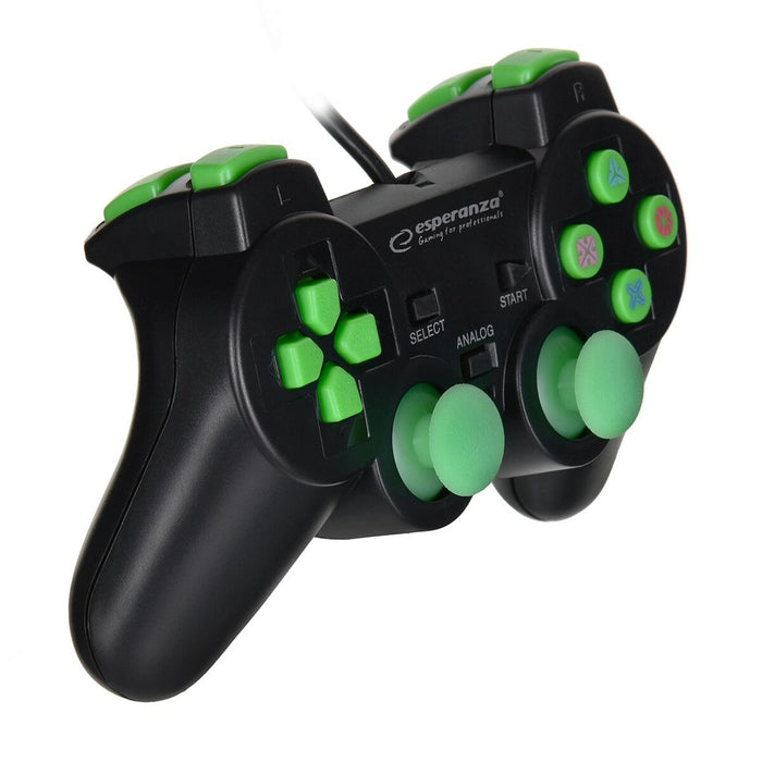 Telecomandă Jocuri Gaming Esperanza EGG107G USB 2.0 Negru Verde PC PlayStation 3