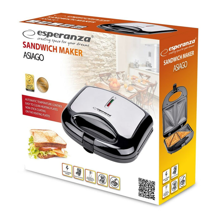 Aparat pentru Sandvișuri Esperanza EKT011 Negru 1000 W