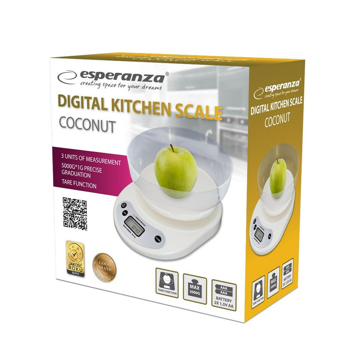 cântarul de bucătărie Esperanza EKS007 Alb 5 kg