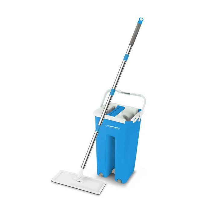 Mop with Bucket Esperanza EHS004 Albastru Alb Microfibră