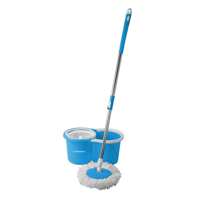Mop with Bucket Esperanza EHS005 Albastru Alb Microfibră